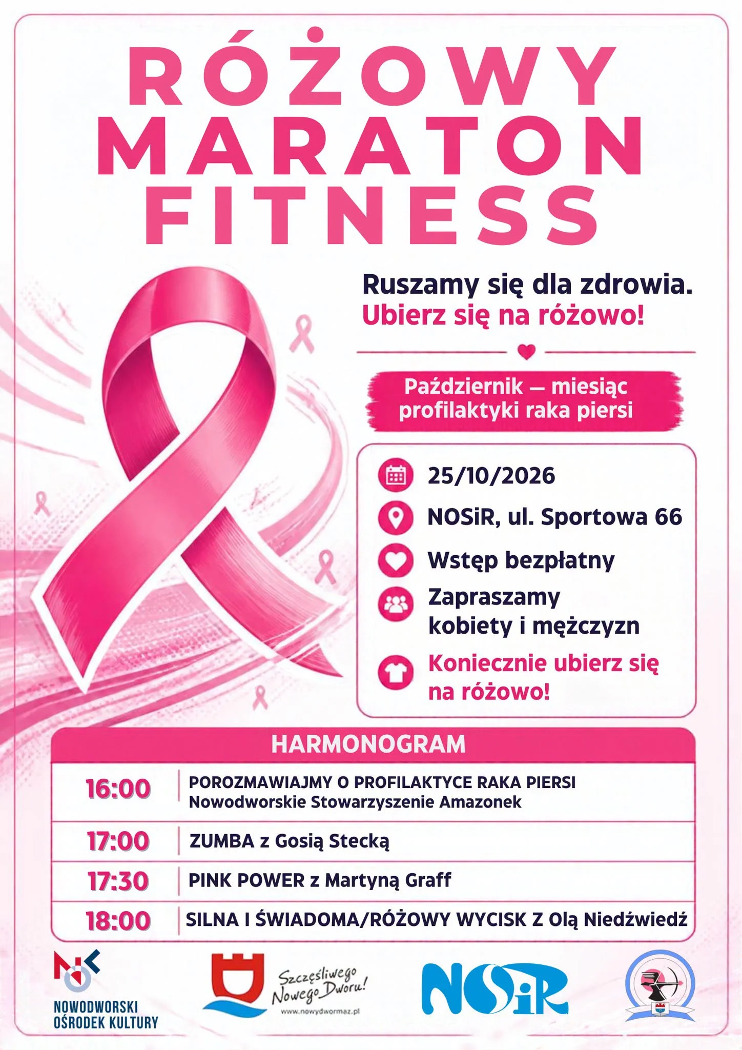 Plakat - Różowy Maraton Fitness