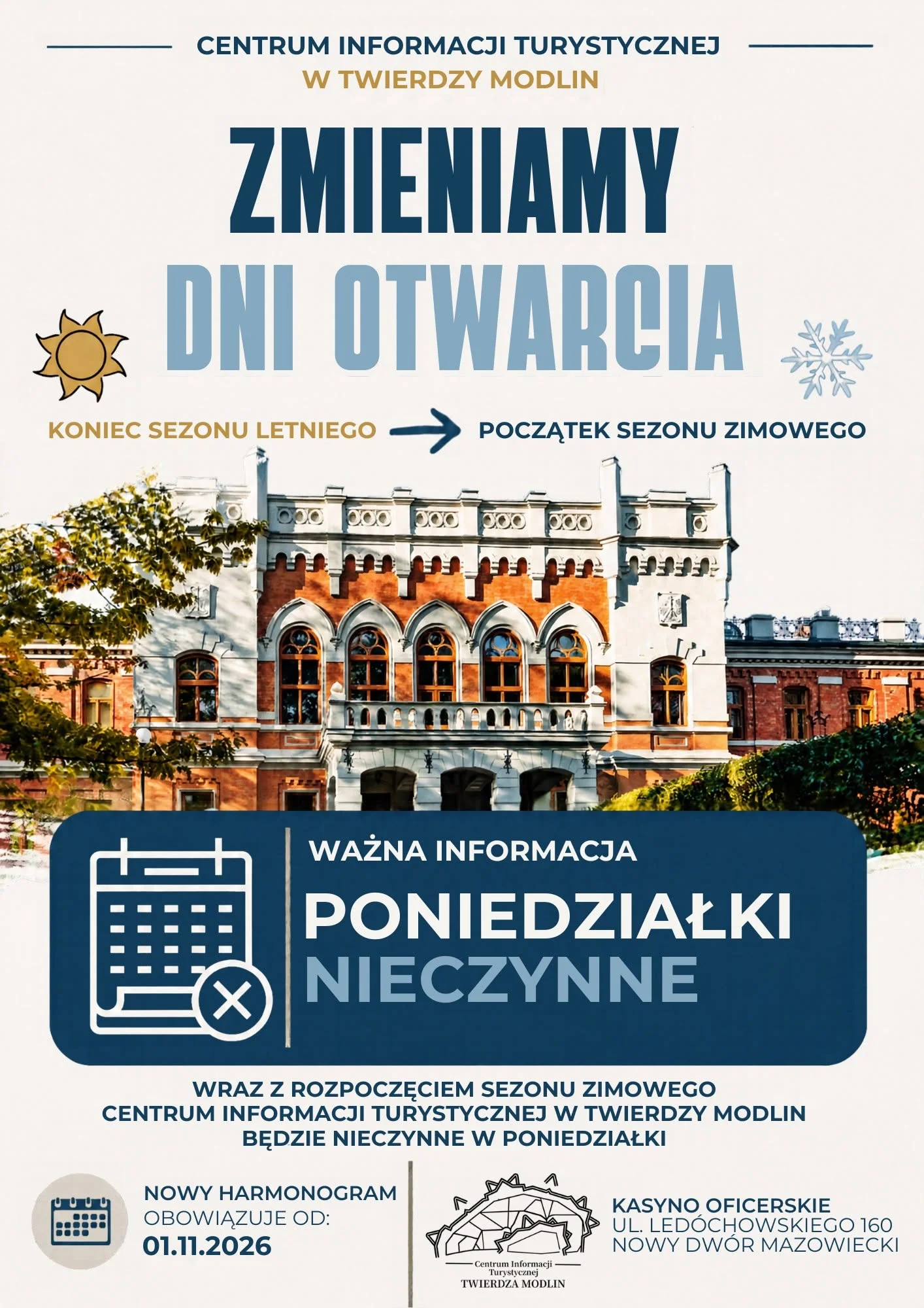 Zmiany dni otwarcia